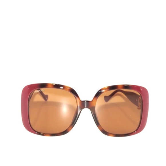 Gucci GG1029SA 1029SA 003 Havana Burgundy Brown Sunglasses 1029